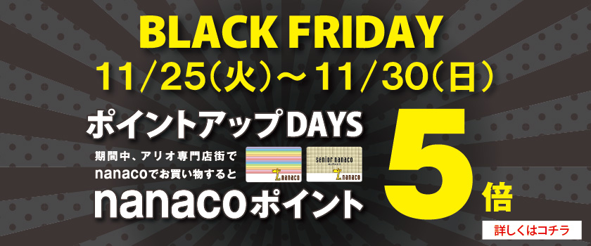 BLACK FRIDAY nanaco5倍