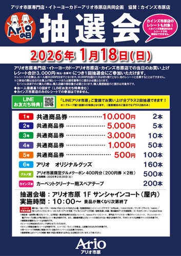 アリオの日抽選会