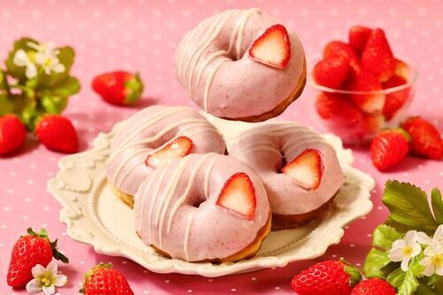 『ふわとろ生ドーナツ』が春限定でいちごフレーバーになって登場💕
